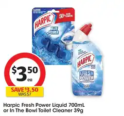 Coles Harpic Fresh Power Marine Splash Toilet Cleaner offer