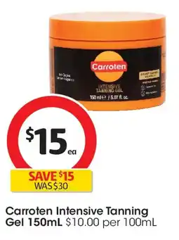 Coles Carroten Intensive Tanning Gel offer