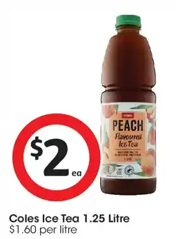 Coles Coles Peach Flavoured Ice Tea offer