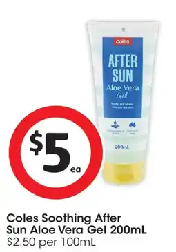Coles Coles Soothing After Sun Gel Aloe Vera offer
