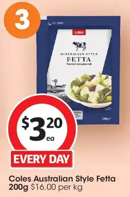 Coles Coles Australian Style Fetta offer