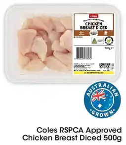 Coles Coles RSPCA Approved Chicken Breast Diced offer