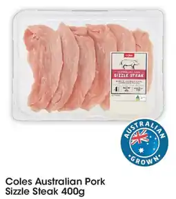 Coles Coles Pork Sizzle Steaks offer