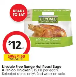 Coles Lilydale Chicken Sage & Onion Roast offer