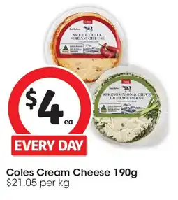 Coles Coles cream cheese offer
