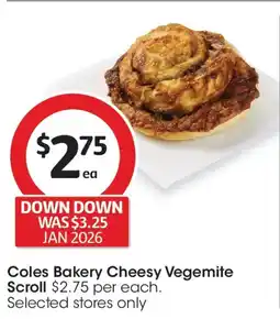 Coles Coles bakery cheesy vegemite offer