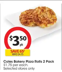 Coles Coles bakery pizza rolls offer