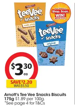 Coles Arnott's tee vee snacks biscuits offer