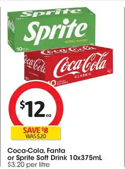 Coles Coca-cola, fanta or sprite soft drink offer