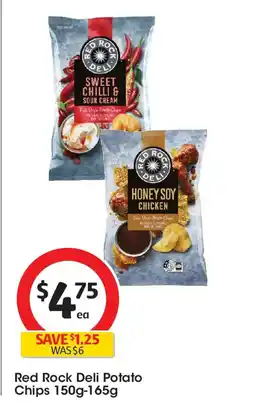 Coles Red Rock Deli Potato Chips offer