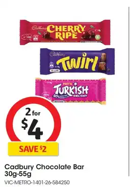 Coles Cadbury Chocolate Bar offer