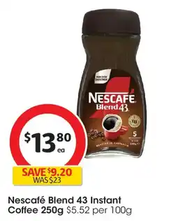 Coles Nescafé blend 43 instant coffee offer