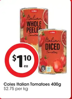 Coles Coles italian tomatoes offer