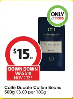 Coles Caffé ducale coffee beans offer
