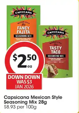 Coles Capsicana mexican style seasoning mix offer