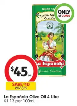 Coles La Española Olive Oil offer