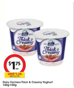 Coles Dairy Farmers Thick & Creamy Yoghurt offer