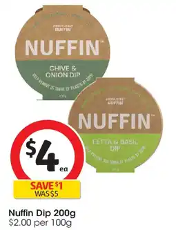 Coles Nuffin dip offer