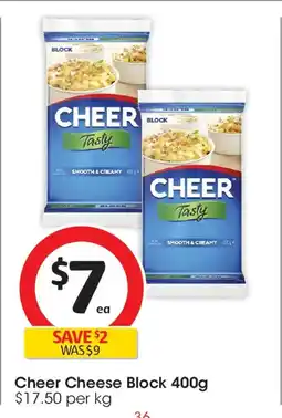Coles Cheer Cheese Block offer