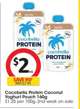 Coles Cocobella protein coconut yoghurt pouch offer