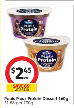 Coles Pauls plus+ protein dessert offer