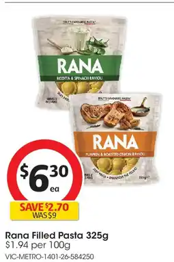 Coles Rana Filled Pasta offer