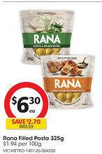Coles Rana Filled Pasta offer