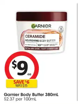 Coles Garnier body butter offer