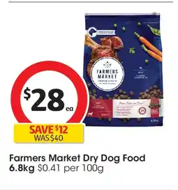 Coles Farmers market dry dog food offer
