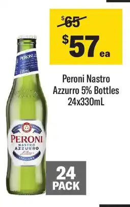 Coles Peroni nastro azzurro 5% bottles offer