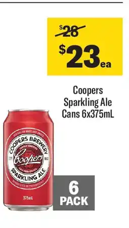 Coles Coopers Sparkling Ale Cans offer