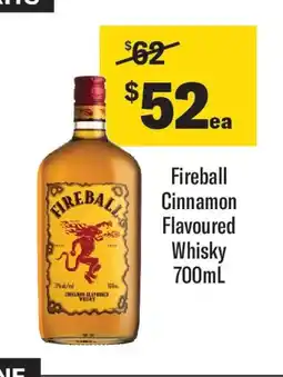 Coles Fireball cinnamon flavoured whisky offer