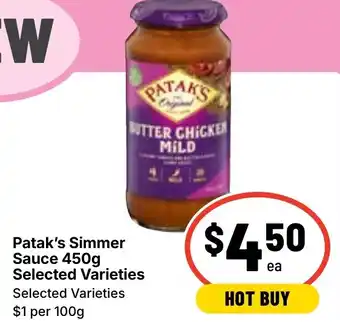Ritchies Patak's Simmer Sauce offer