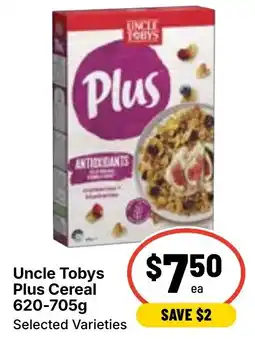 Ritchies Uncle Tobys Plus Cereal offer