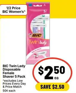 Ritchies BIC Twin Lady Disposable Female Shaver offer