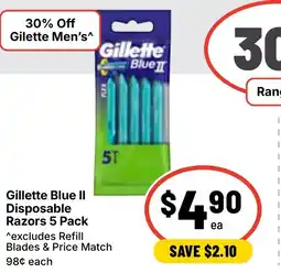 Ritchies Gillette Blue II Disposable Razors offer