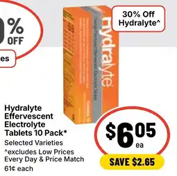 Ritchies Hydralyte Effervescent Electrolyte Tablets offer