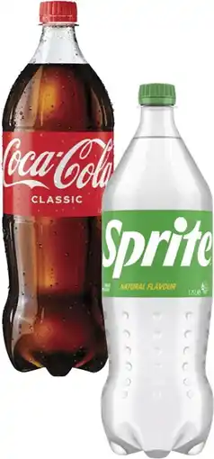 Coles Coca-Cola, Fanta or Sprite Soft Drink 1.25 Litre offer