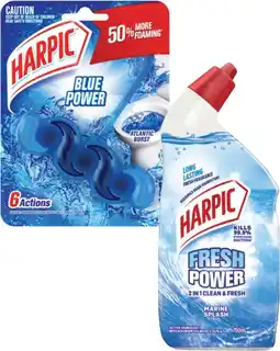 Coles Harpic Fresh Power Liquid 700mL or In The Bowl Toilet Cleaner 39g offer