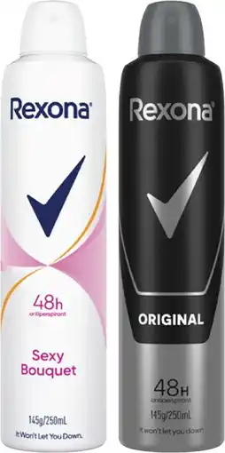 Coles Rexona 48hr Aerosol Deodorant offer