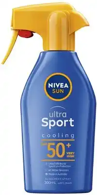 Coles Nivea Sun Ultra Sport Cooling Sunscreen SPF50+ offer