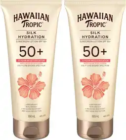 Coles Hawaiian Tropic Silk Hydration Sunscreen Lotion SPF50+ offer