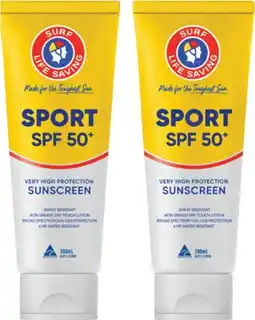 Coles Surf Life Saving Sport Sunscreen SPF50+ offer