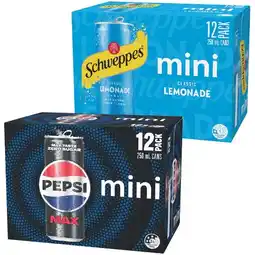 Woolworths Pepsi Max, Schweppes Lemonade or Solo Soft Drink Varieties 12 x 250ml offer