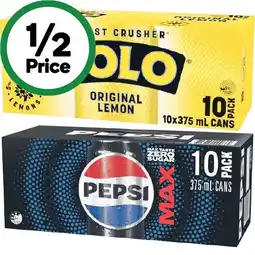 Woolworths Pepsi, Solo, Mountain Dew, Schweppes Lemonade Soft Drink Varieties offer
