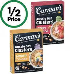 Woolworths Carman’s Aussie Oat Clusters offer