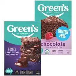 Woolworths Green’s Deluxe or Gluten Free Baking Mixes 275-630g offer