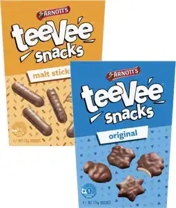 Coles Arnott's Tee Vee Snacks Biscuits offer