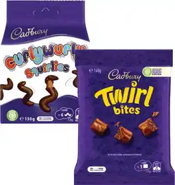 Coles Cadbury or Europe Bites 120g-150g offer