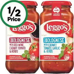 Woolworths Leggo’s Pasta Sauce offer